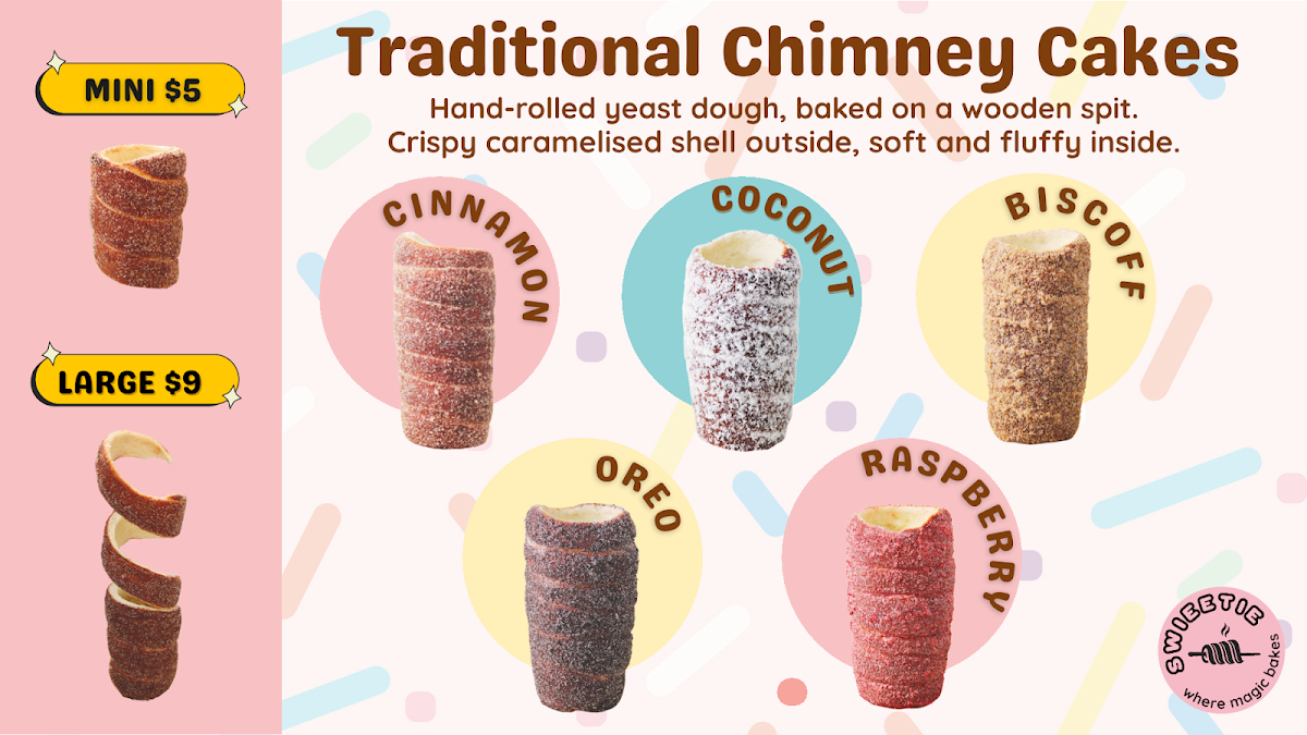 Menu, SWIEETIE – Chimney Cakes & Ice Cream Gold Coast