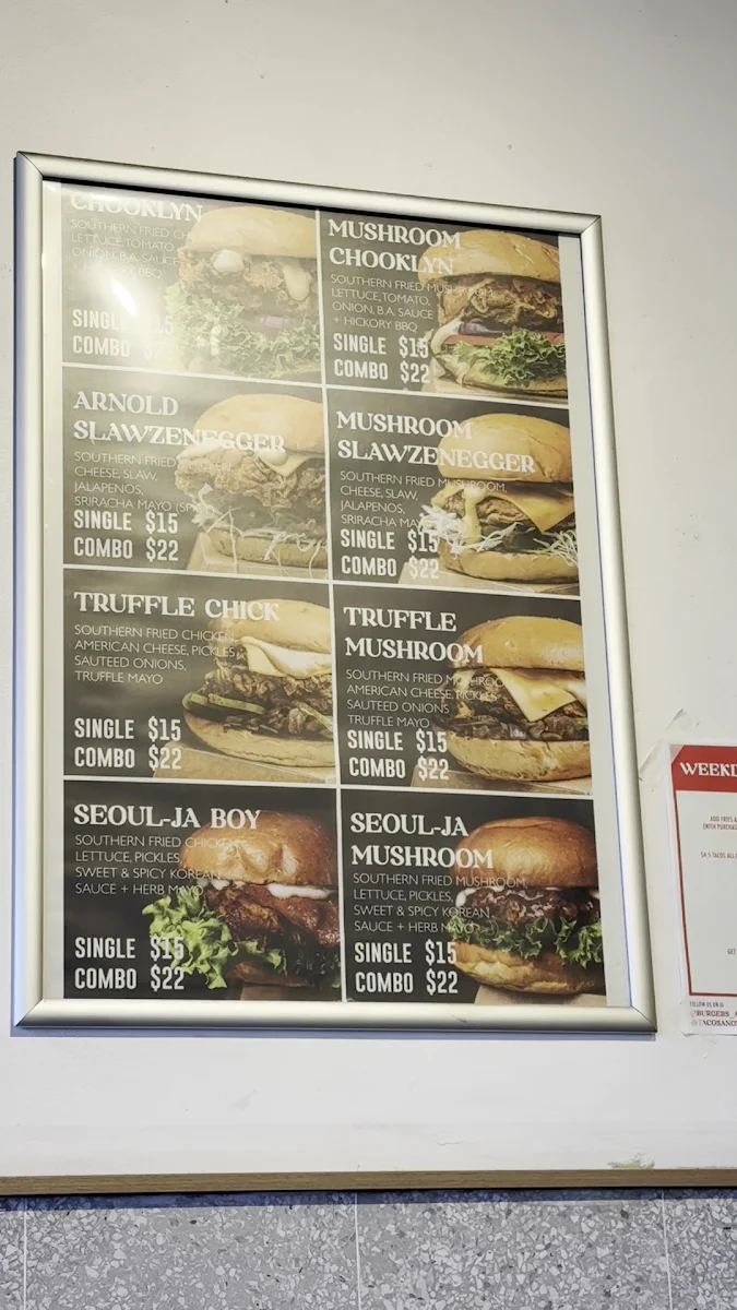 Menu, Burgers Anonymous x Tacos Anonymous (Ashfield)