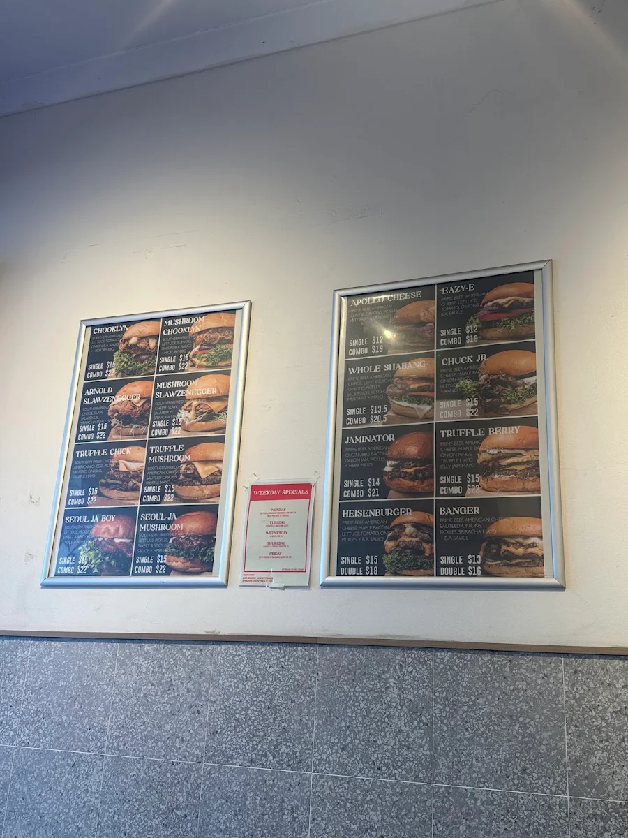 Menu, Burgers Anonymous x Tacos Anonymous (Ashfield)