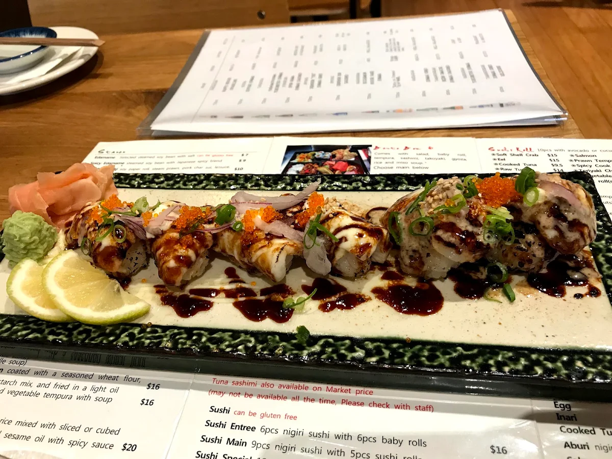 Menu, Mr Sushi King