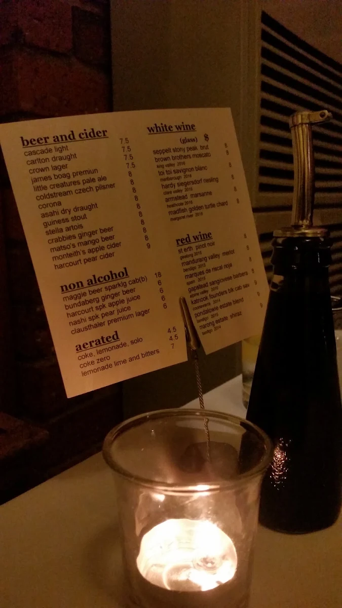 Menu, Malayan Orchid Restaurant