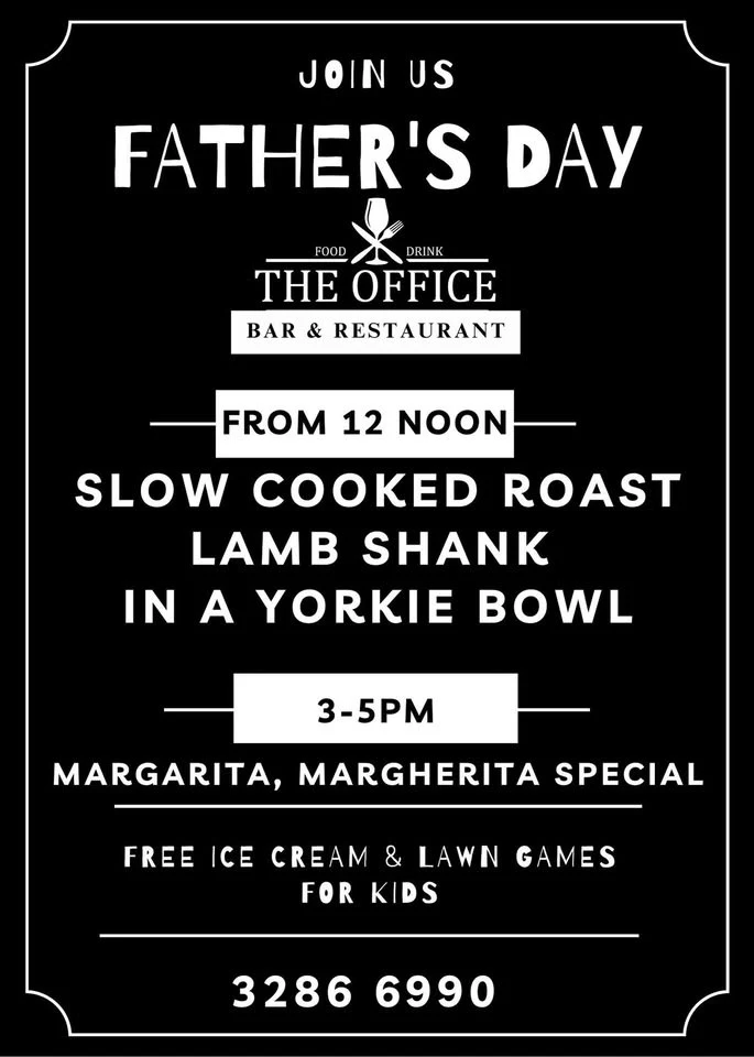 Menu, The Office Bar and Restaurant