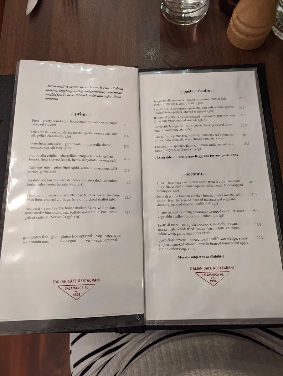 Menu, Maldini