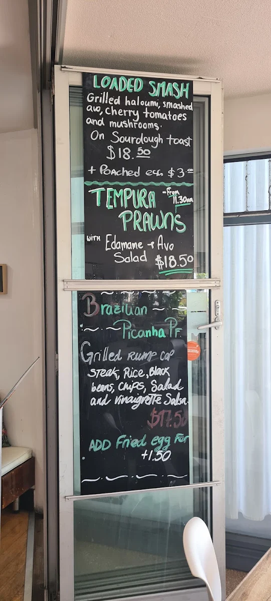 Menu, Grind Cafe