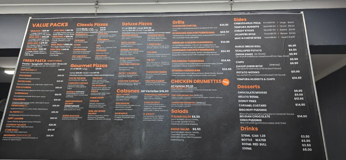 Menu, IL AMALFI PIZZA