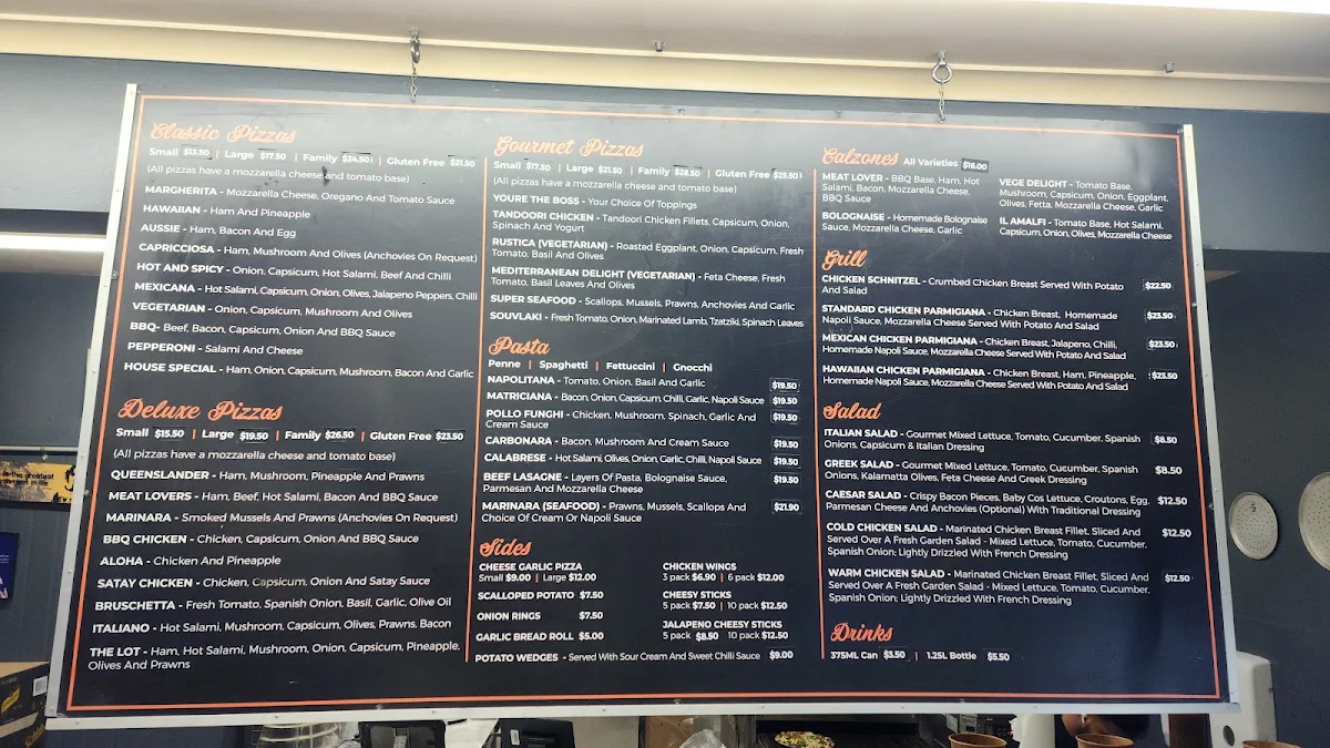 Menu, IL AMALFI PIZZA