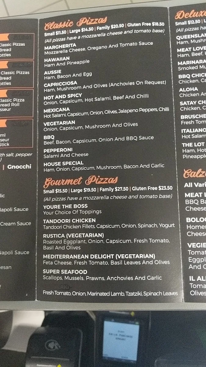 Menu, IL AMALFI PIZZA