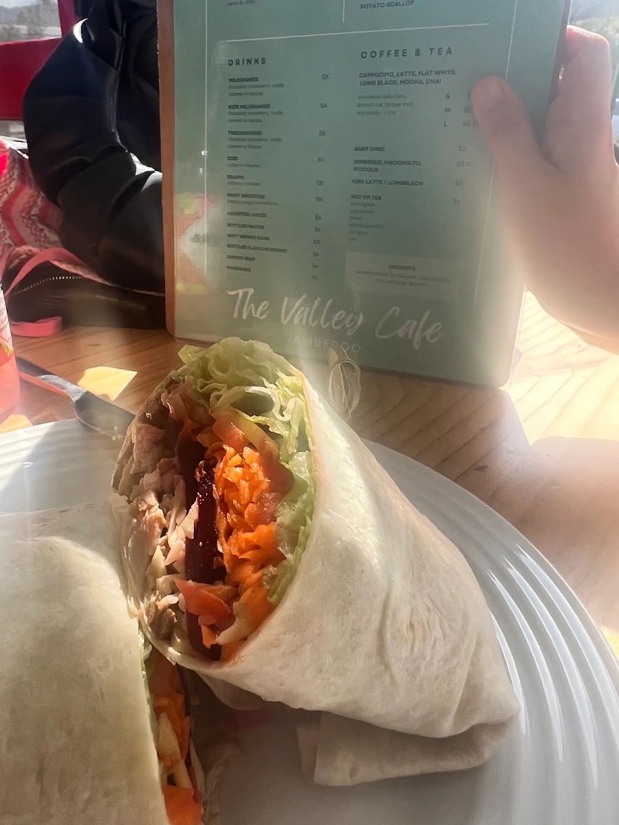 Menu, The Valley Cafe Jamberoo