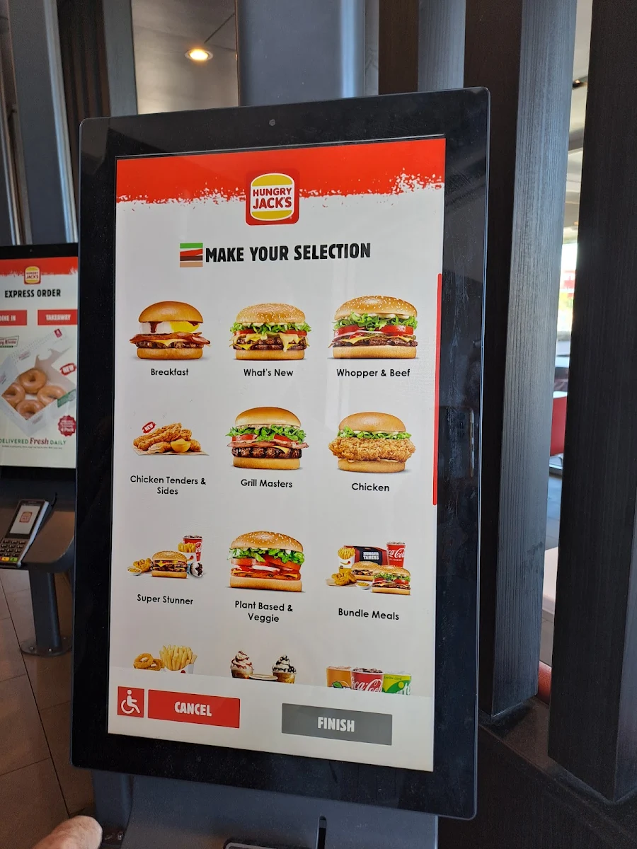 Menu, Hungry Jack's Burgers South Nowra
