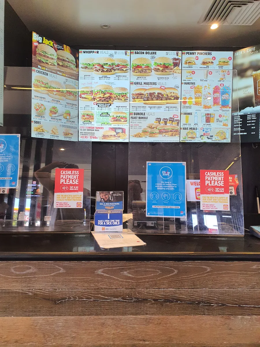 Menu, Hungry Jack's Burgers South Nowra