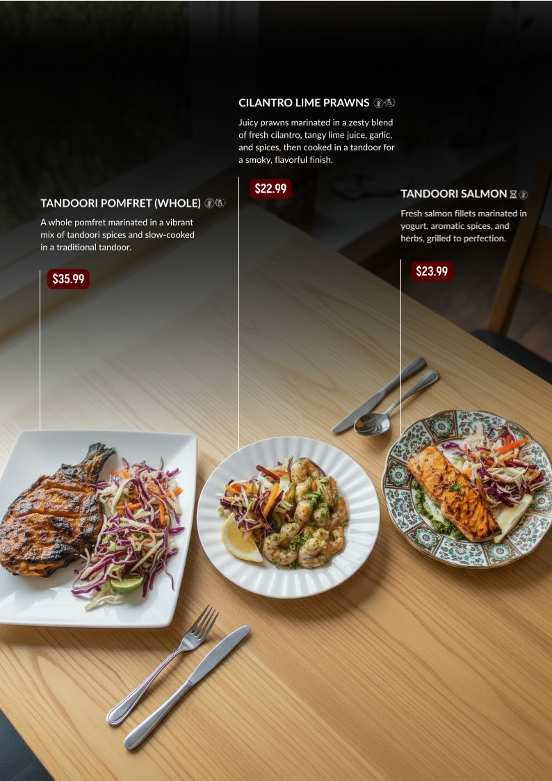 Menu, The Tandoori Joint - Indian Takeaway in Mickleham