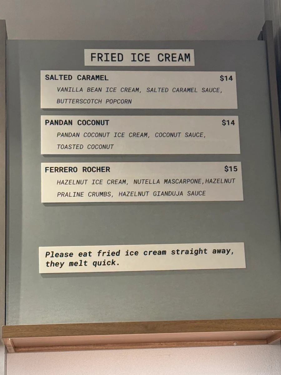 Menu, Duo Duo Strathfield