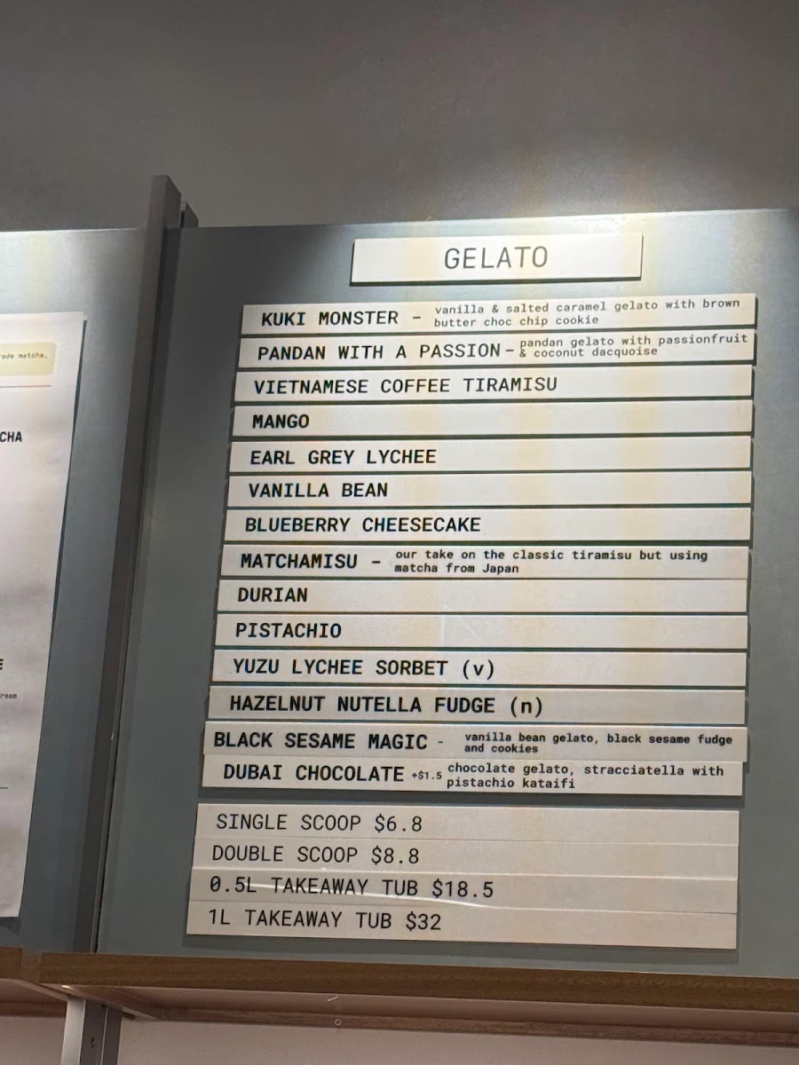 Menu, Duo Duo Strathfield