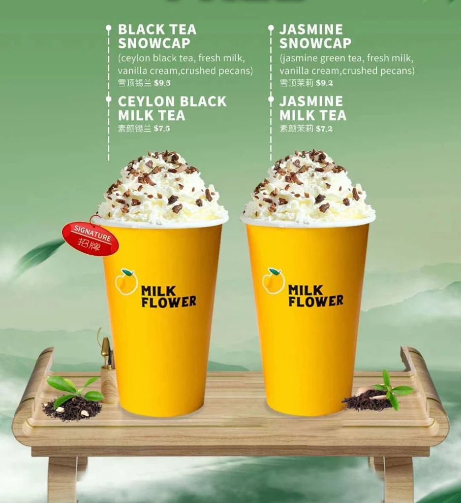 Menu, Milk Flower