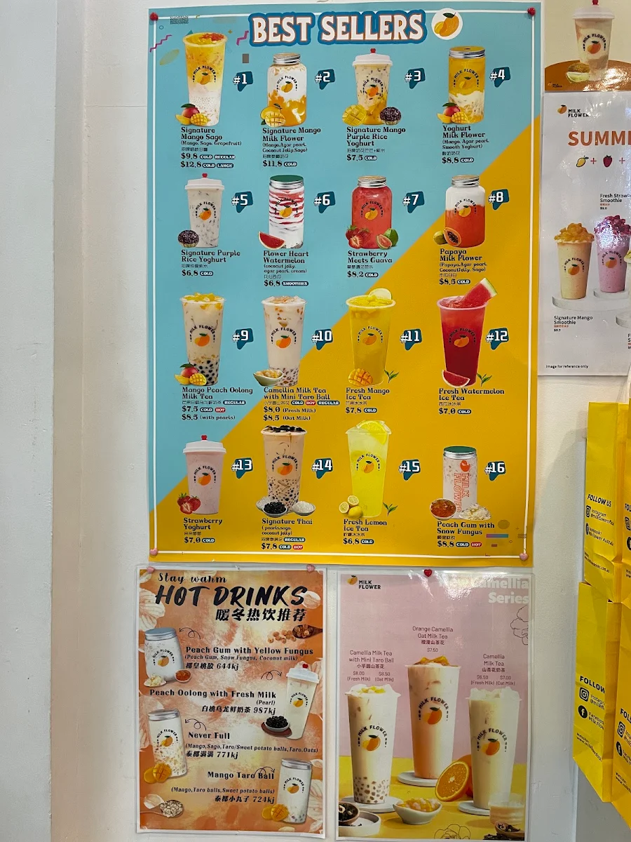Menu, Milk Flower