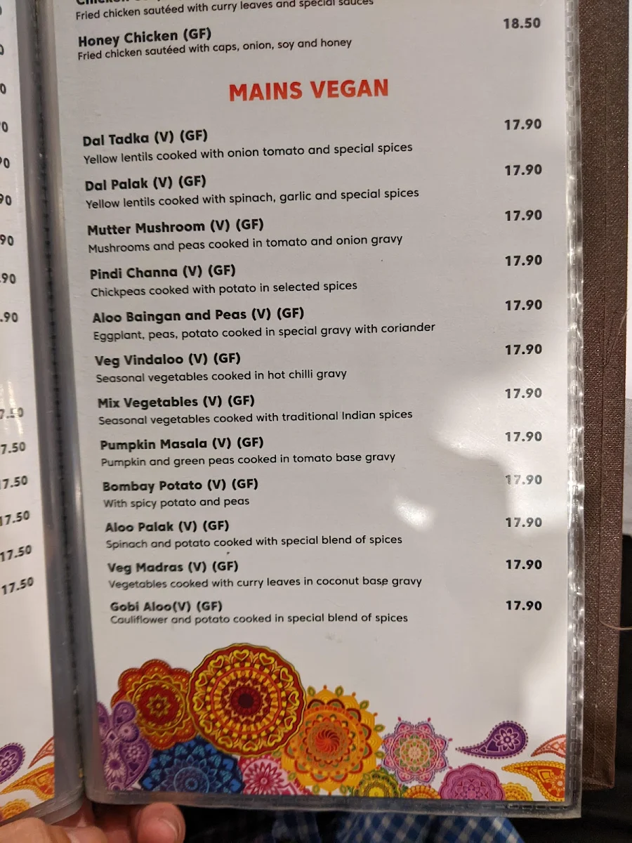 Menu, Indian Grill @ Ballarat