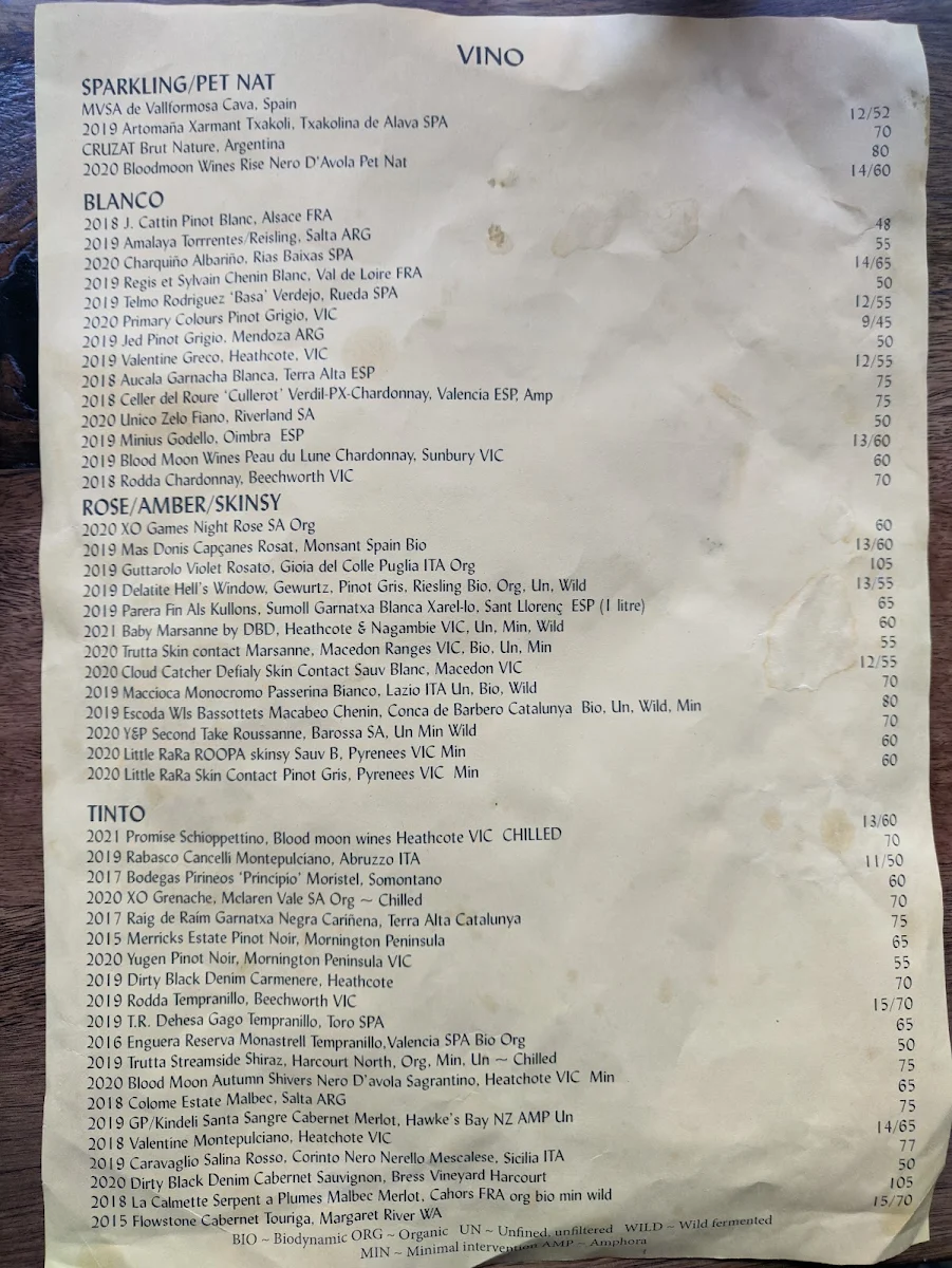 Menu, Taquito