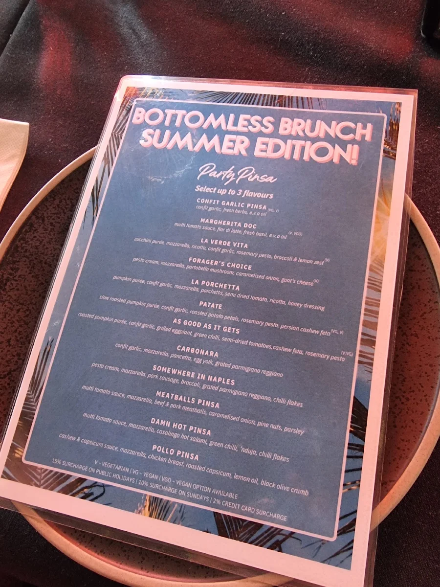 Menu, Flour Child St Kilda