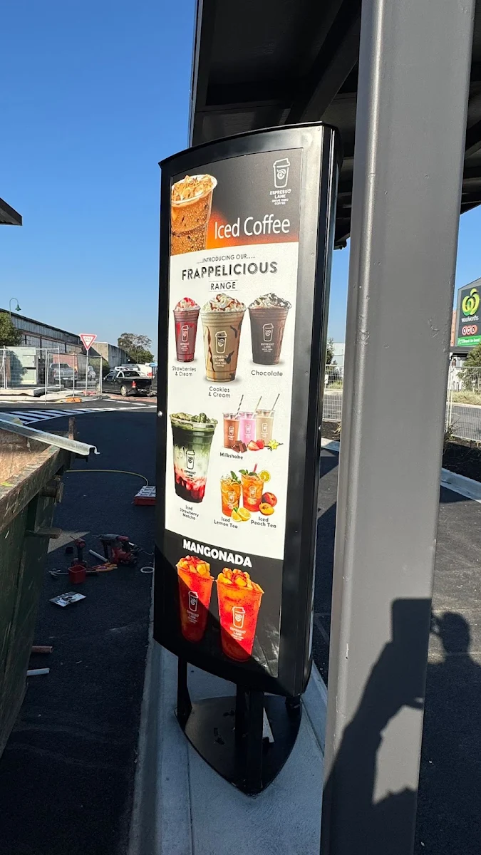 Menu, Espresso Lane Drive Thru Coffee Dandenong Junction