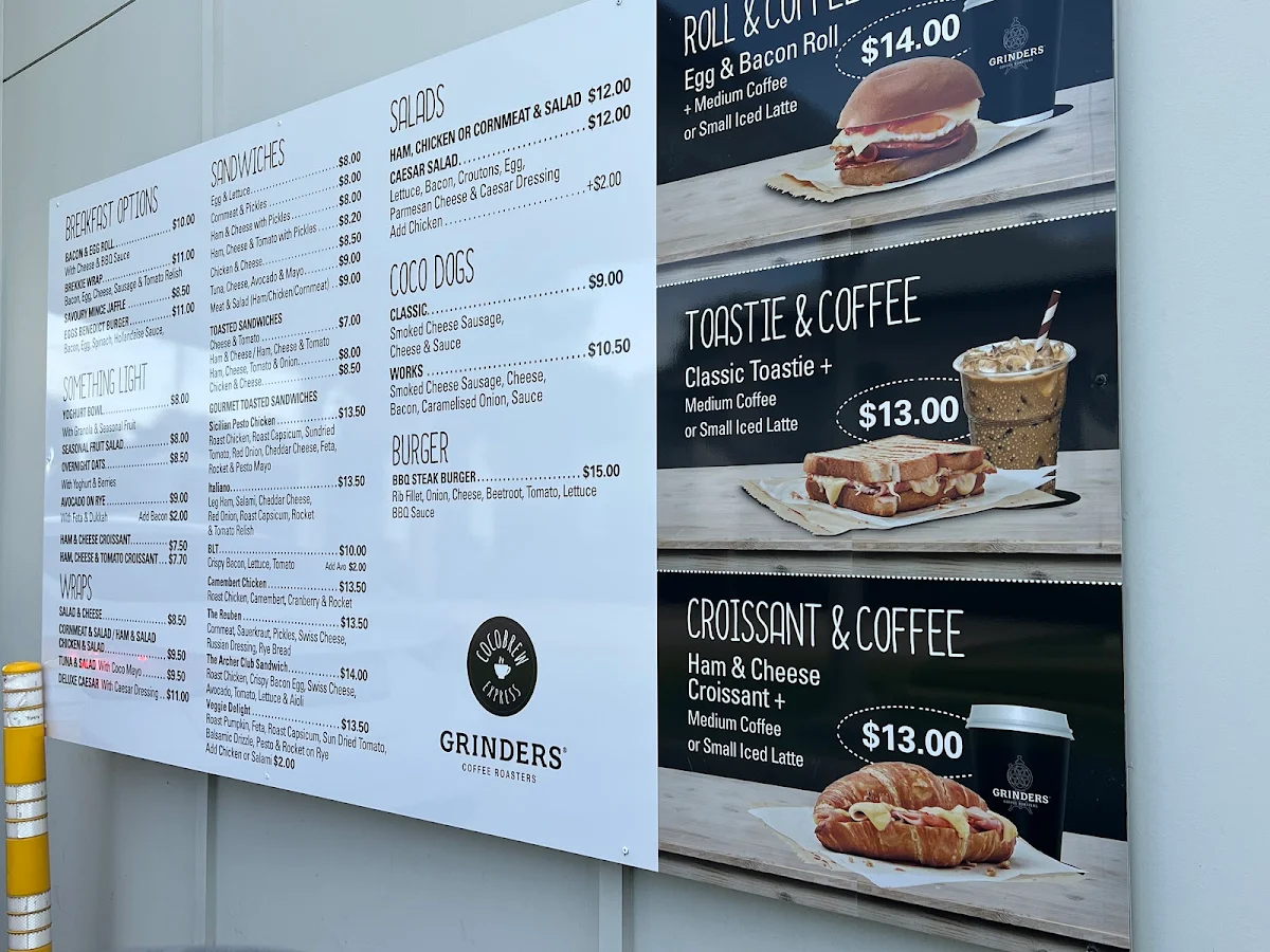 Menu, CocoBrew Express Drive Thru Rockhampton