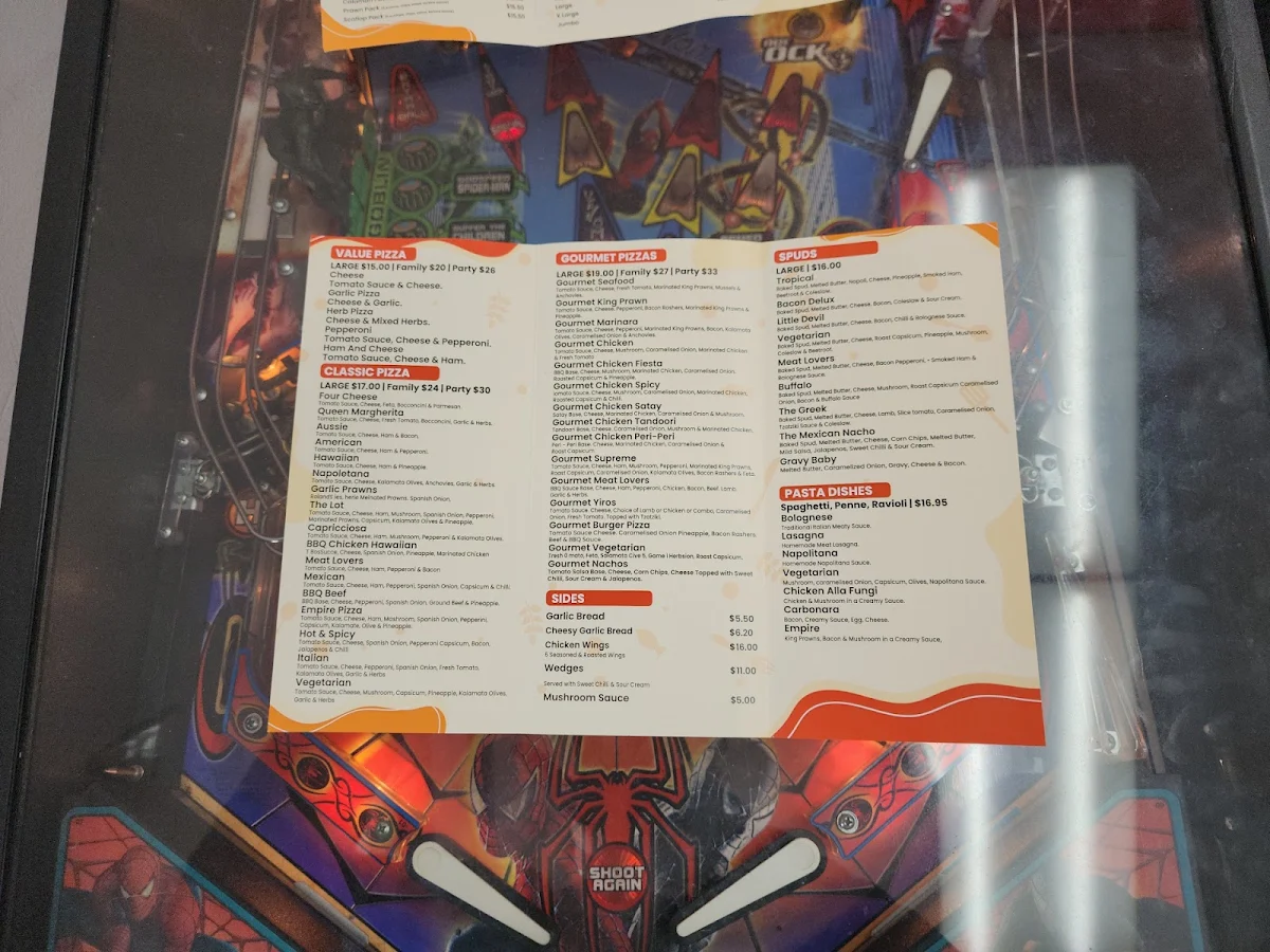 Menu, Ethelton Takeaway & pizza
