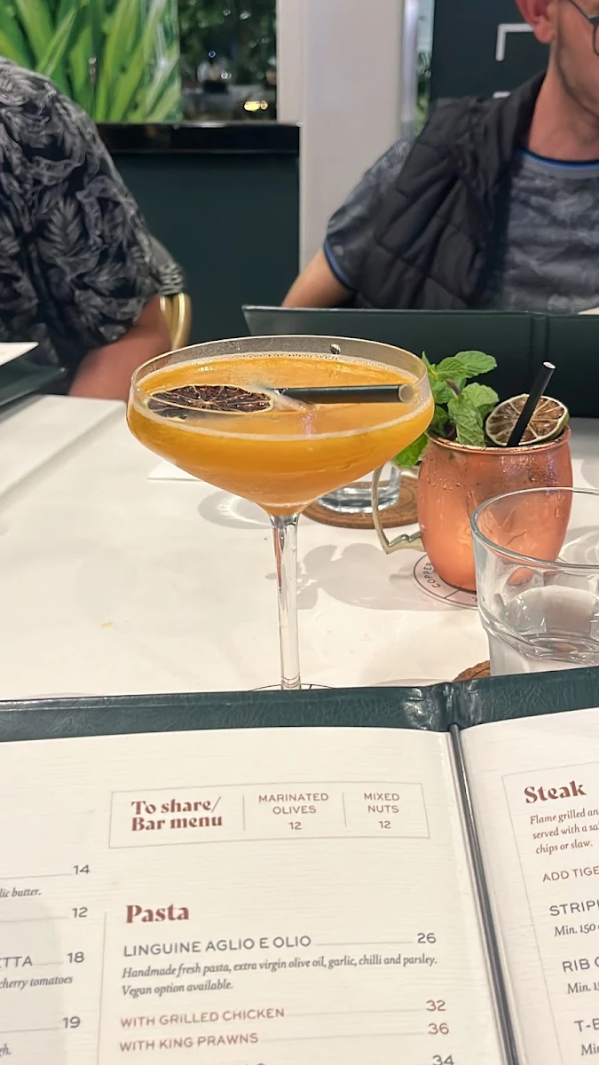 Menu, Copper Bar & Grill