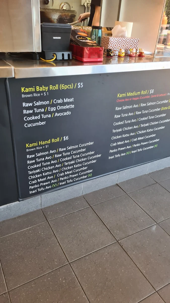 Menu, Kami fresh sushi