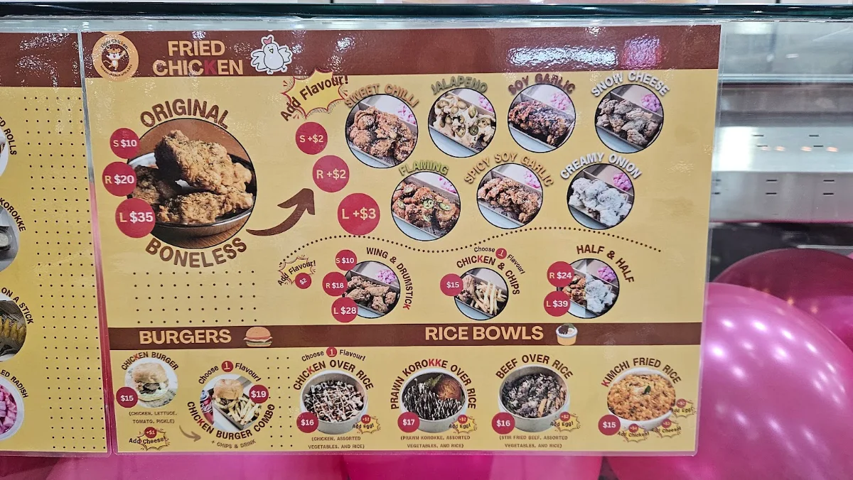 Menu, Tiger Chicken