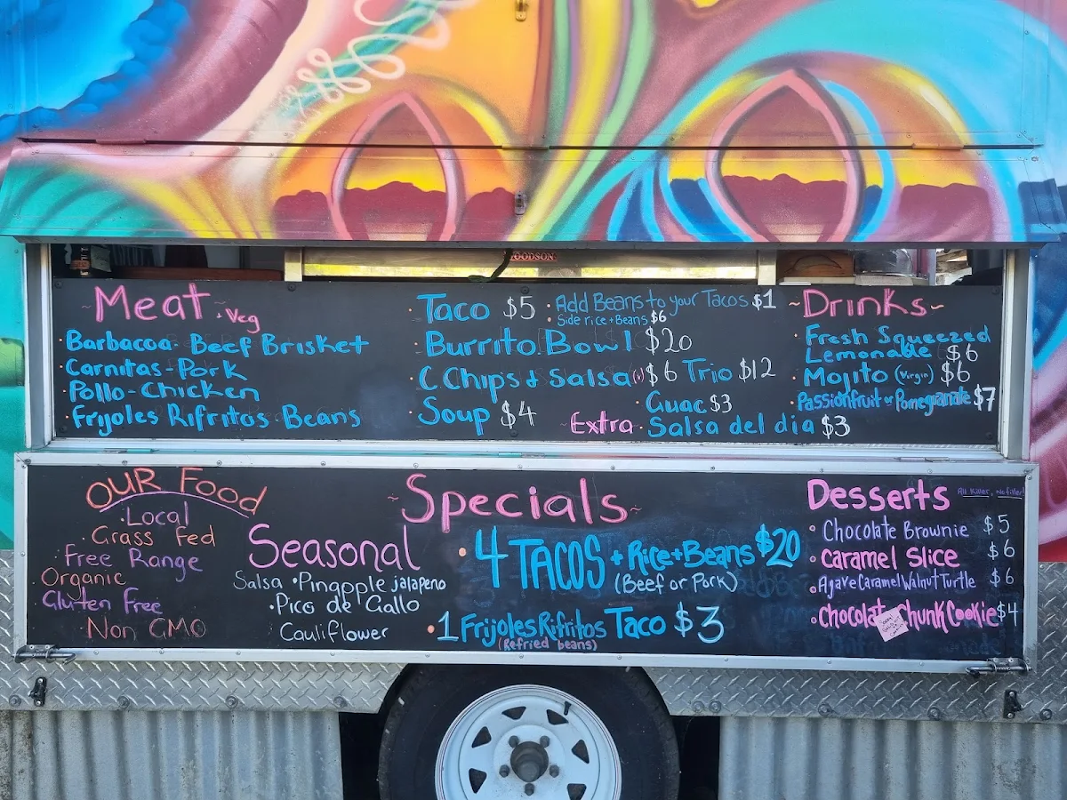Menu, Picante Taqueria