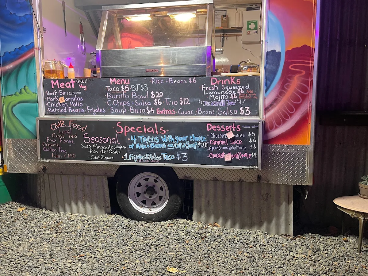 Menu, Picante Taqueria