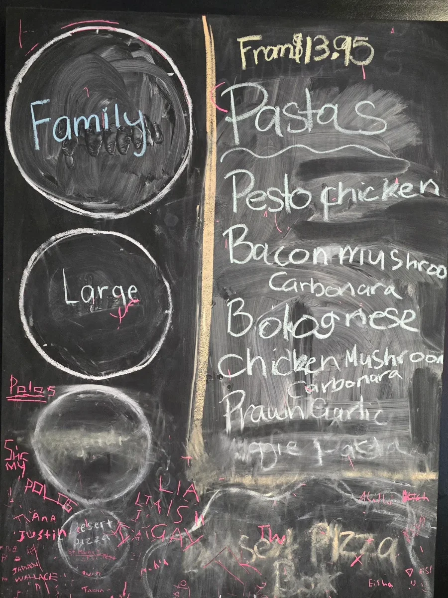 Menu, Pizza in a Hurry