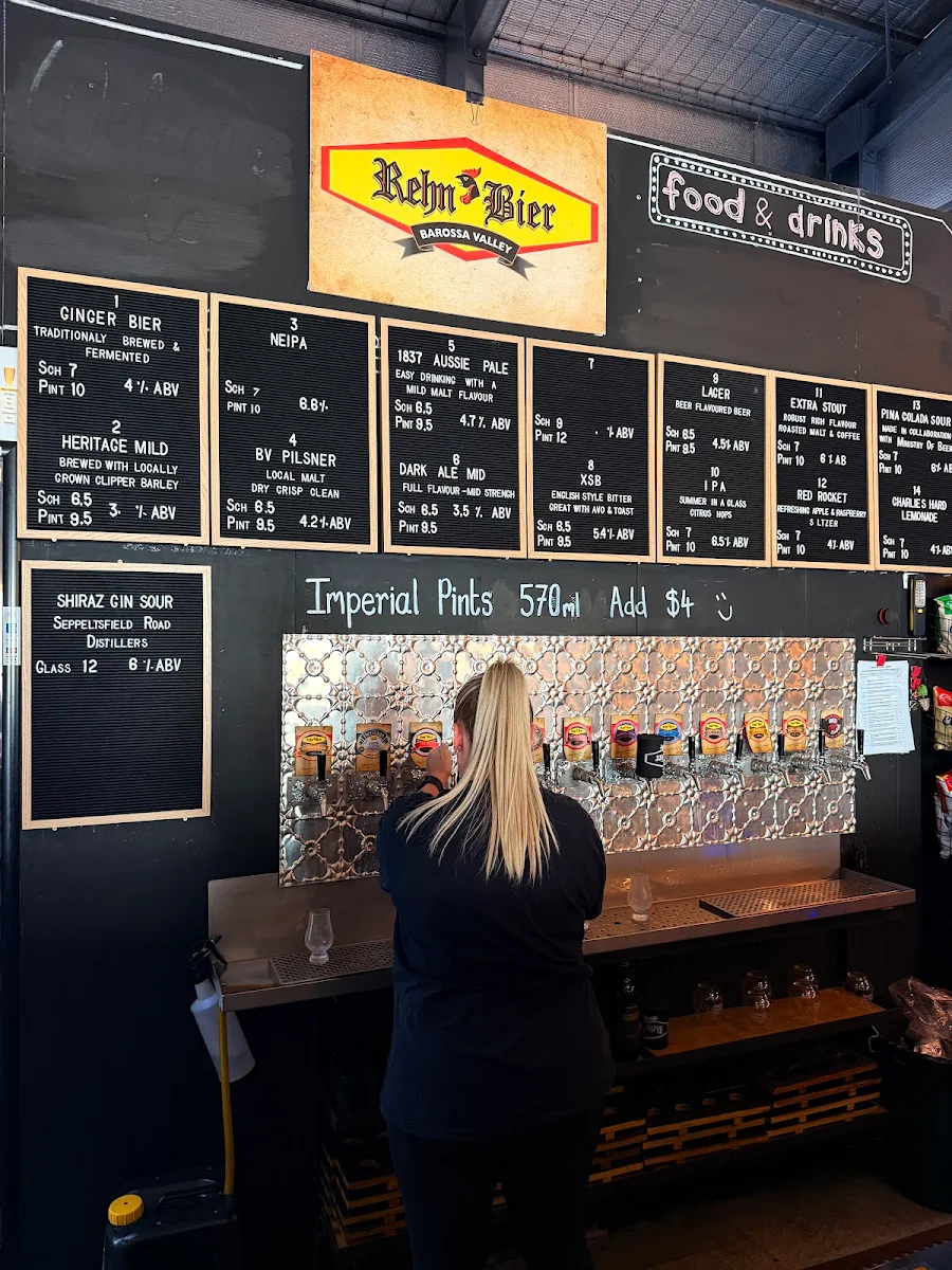Menu, Rehn Bier Brewery