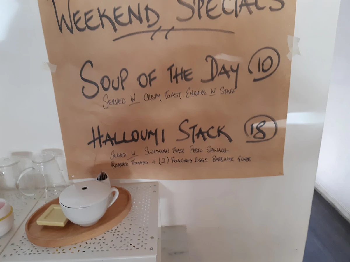 Menu, Best Mates Cafe
