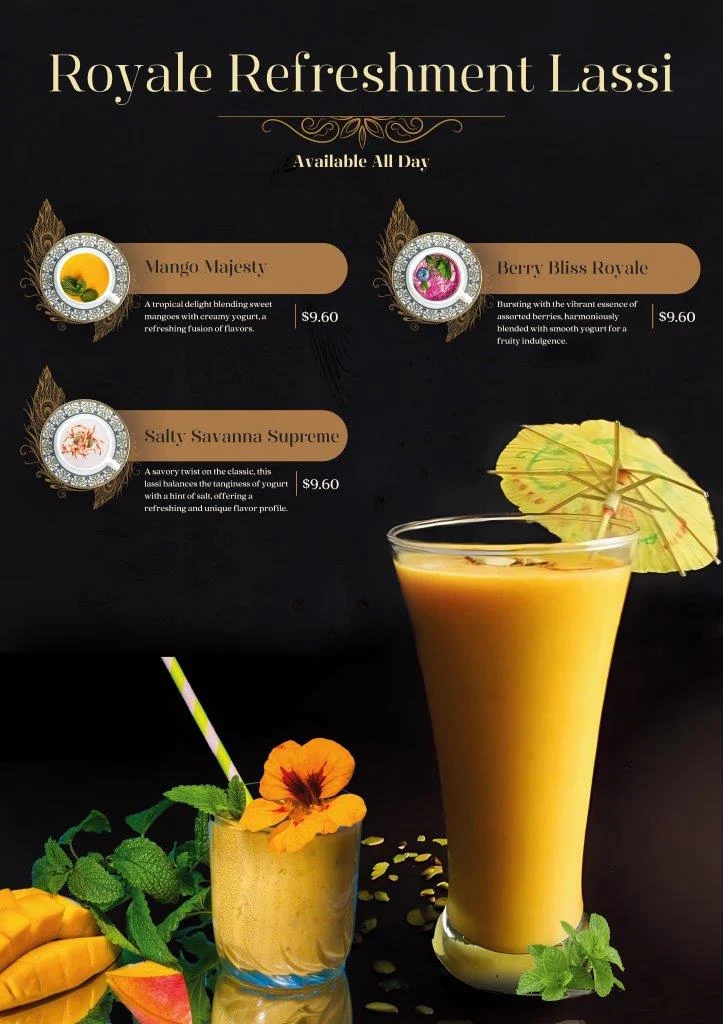 Menu, Royale Chai Heritage