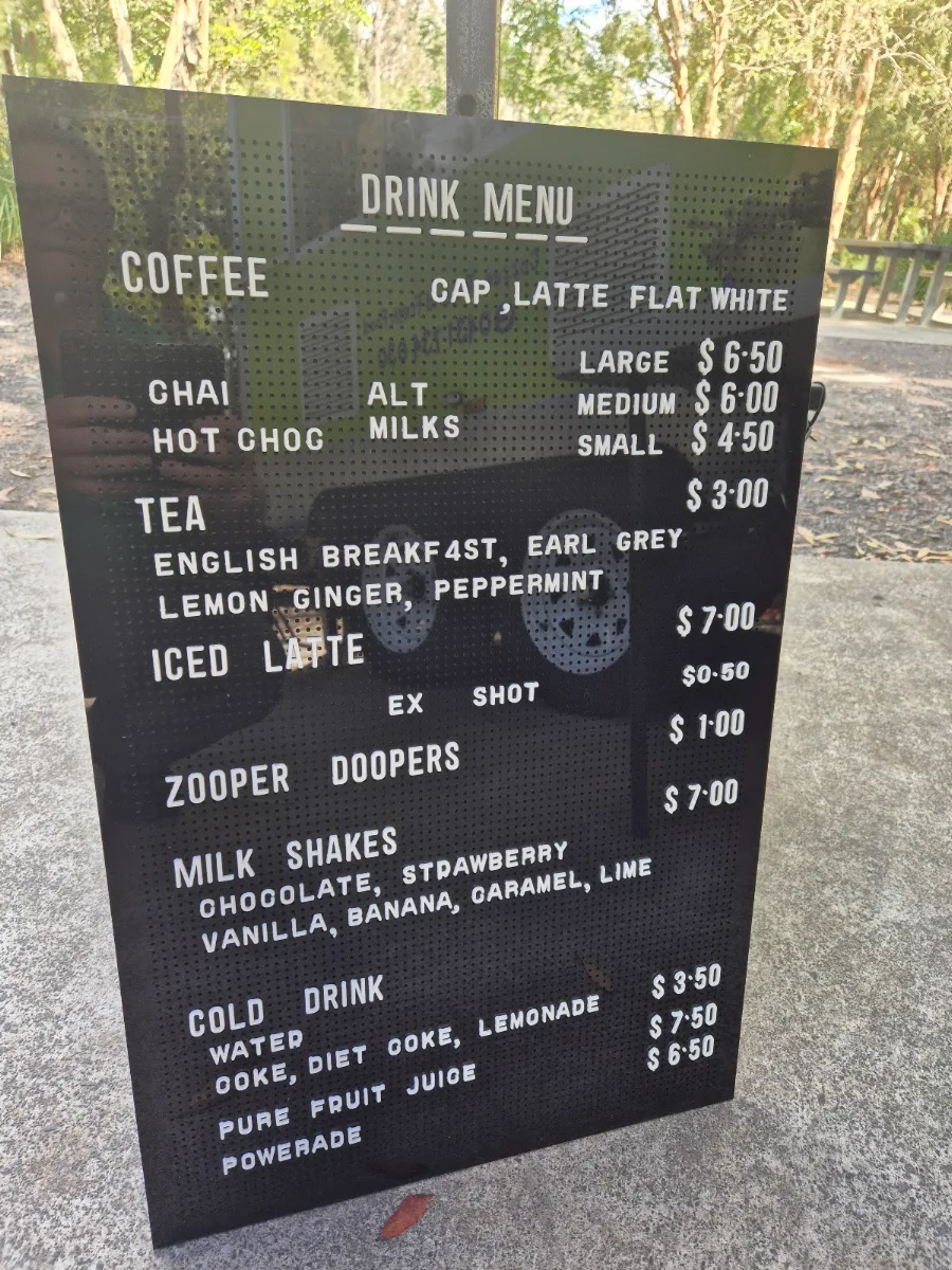 Menu, The Leaky Teapot