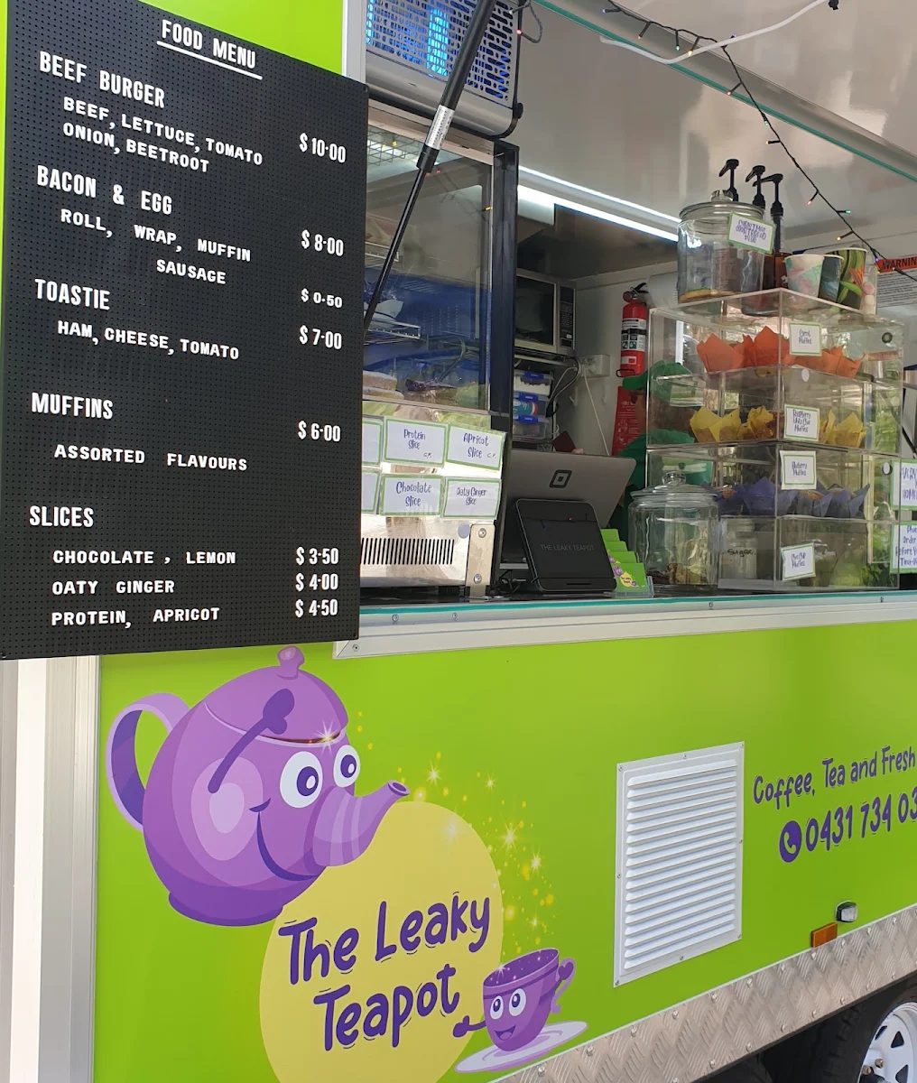 Menu, The Leaky Teapot