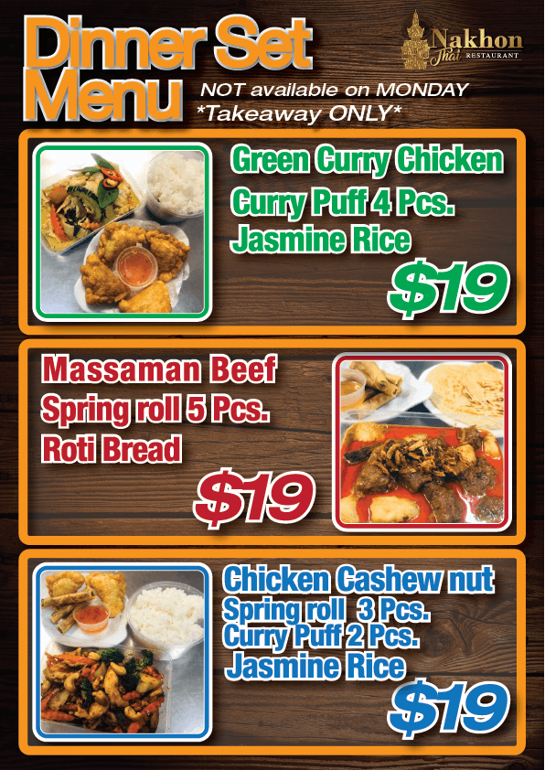 Menu, Thai Rose