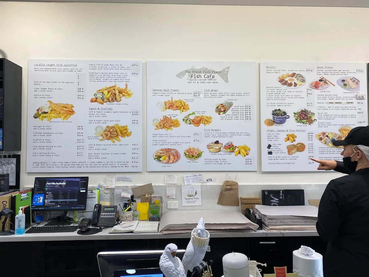 Menu, The Fresh Fish Place