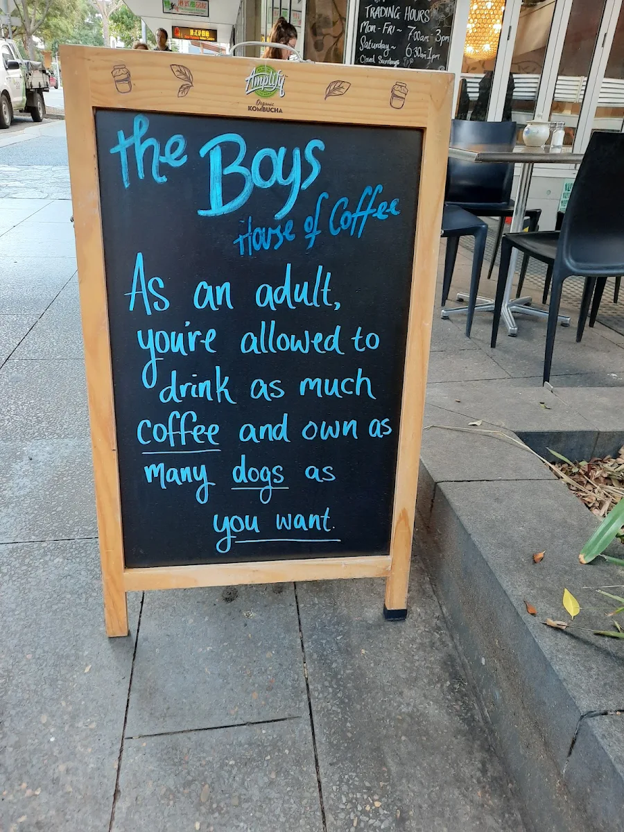 Menu, The Boys House of Coffee