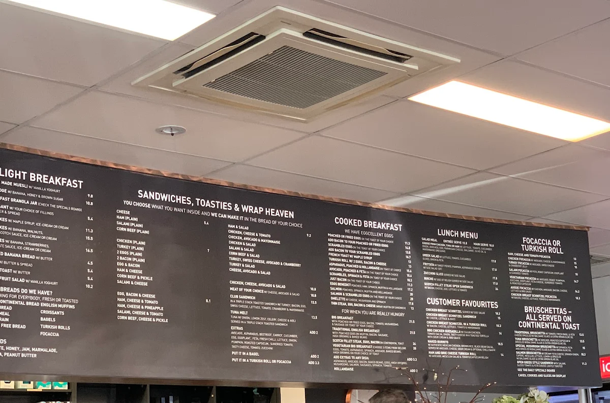 Menu, Coffee Town