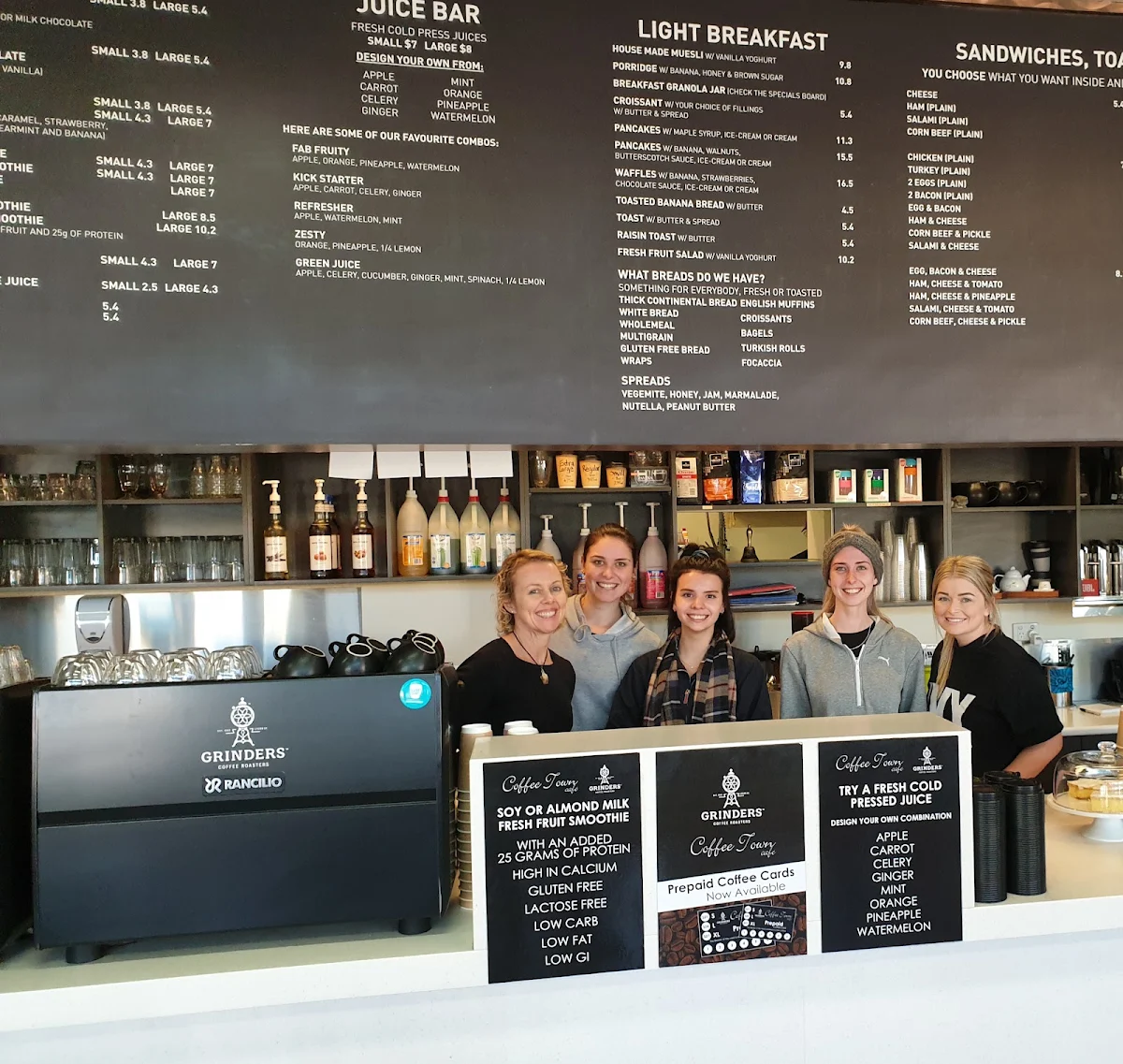 Menu, Coffee Town