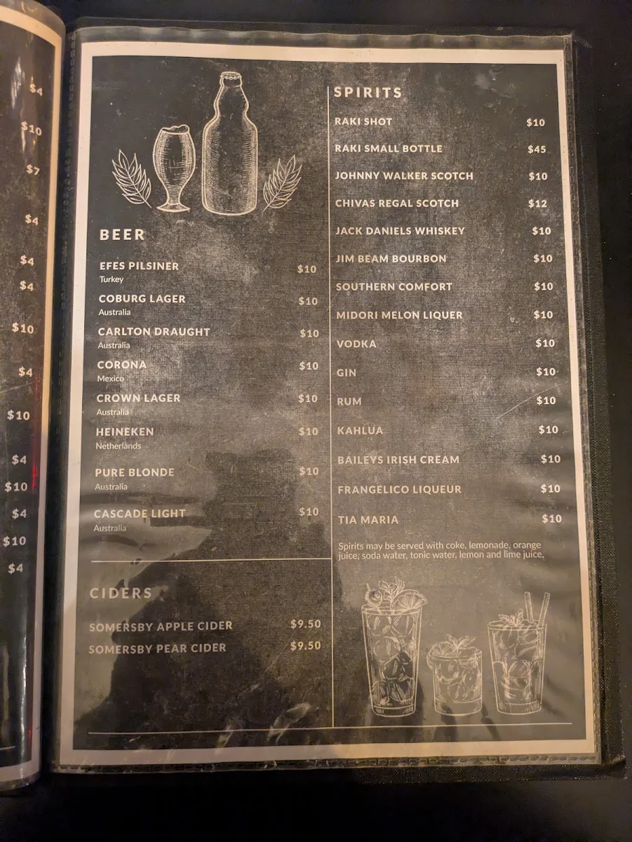Menu, Antalya Turkish Restaurant