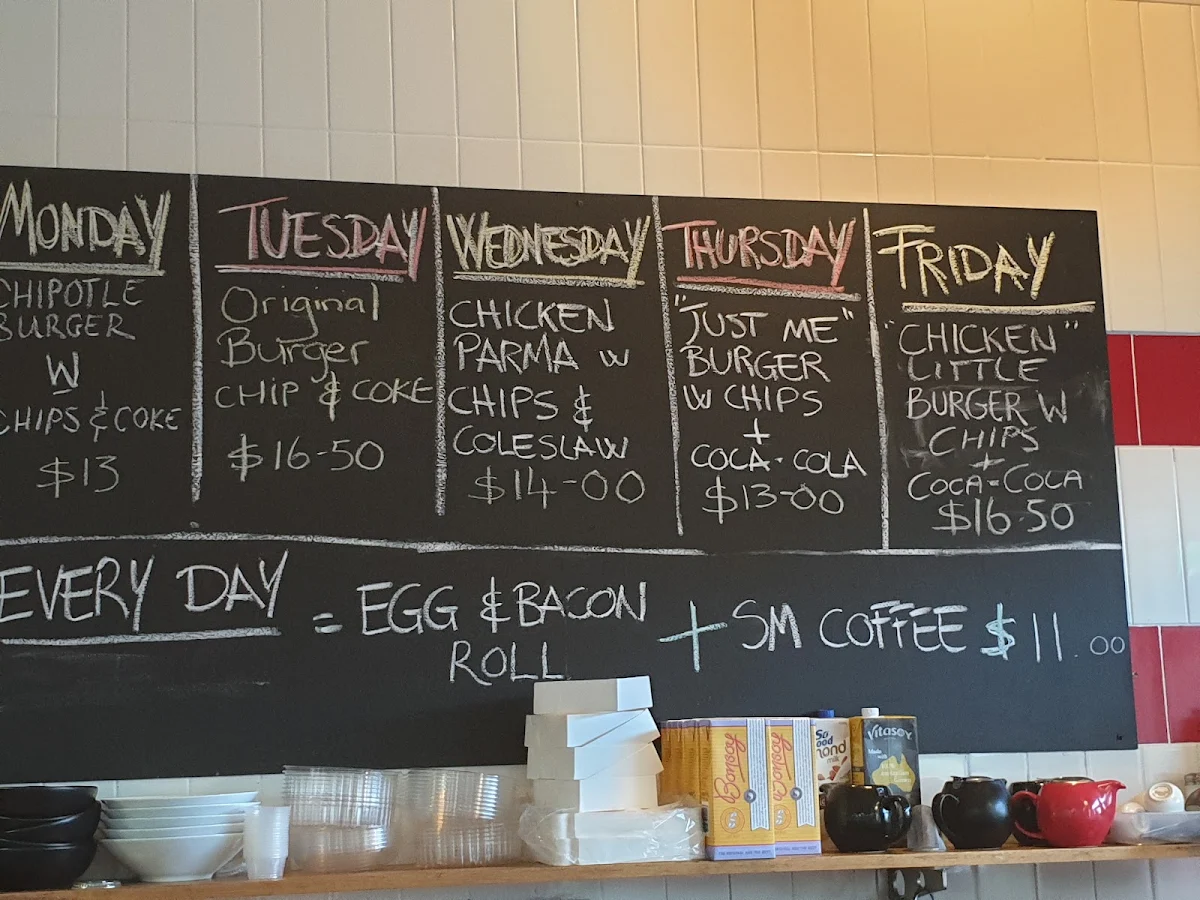 Menu, Amsterdam Cafe