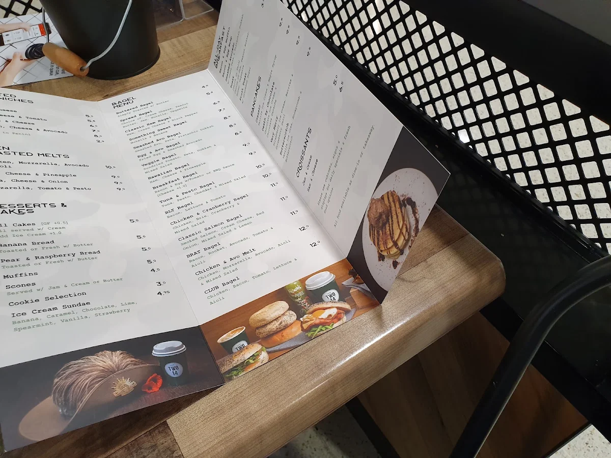 Menu, Cafe Two 14 Chermside