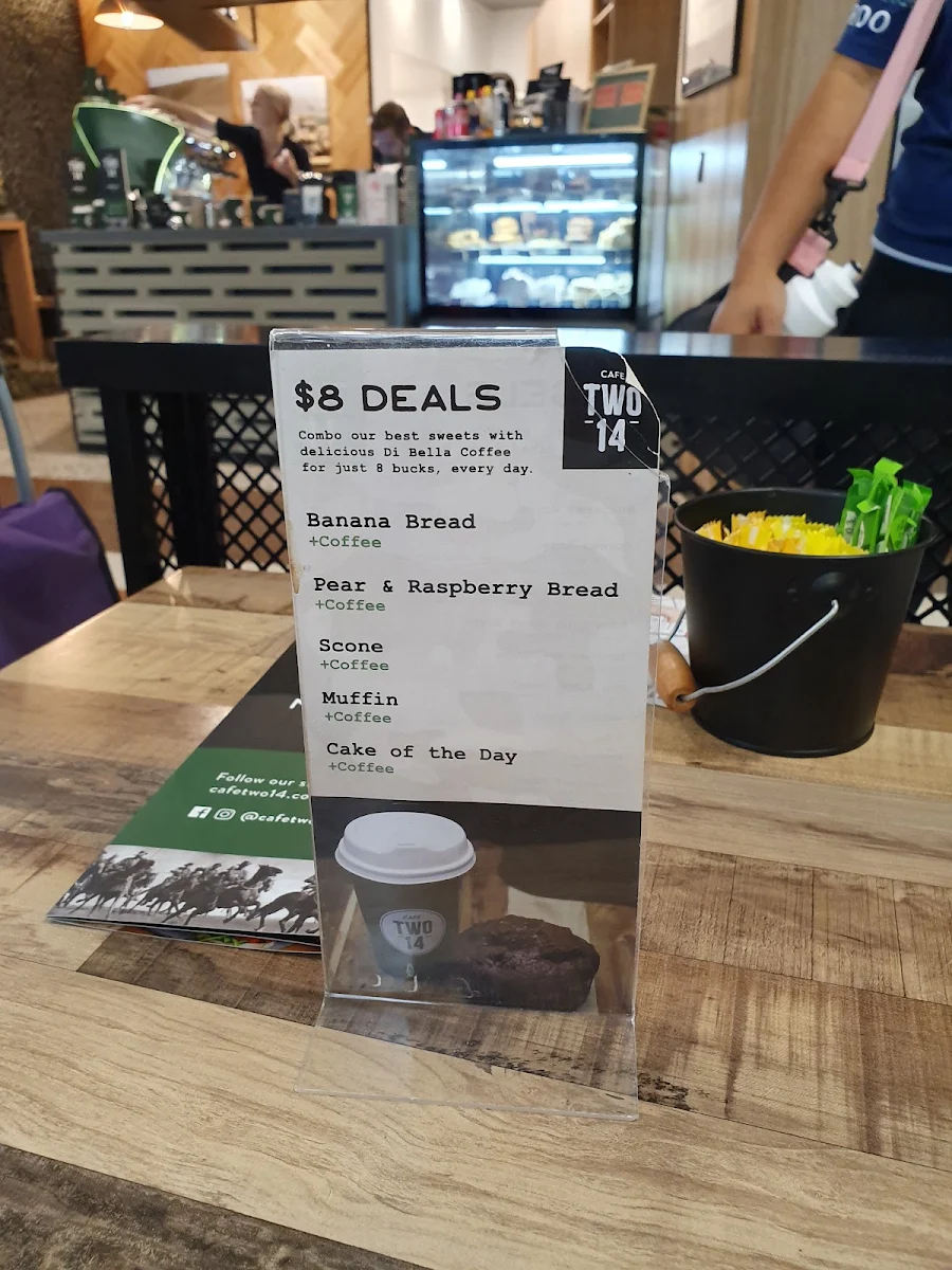 Menu, Cafe Two 14 Chermside