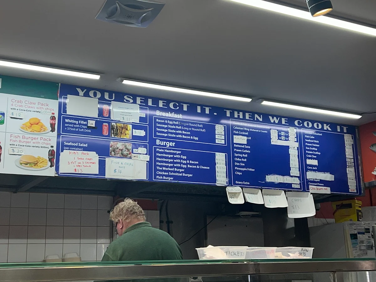 Menu, Seabreeze Seafoods