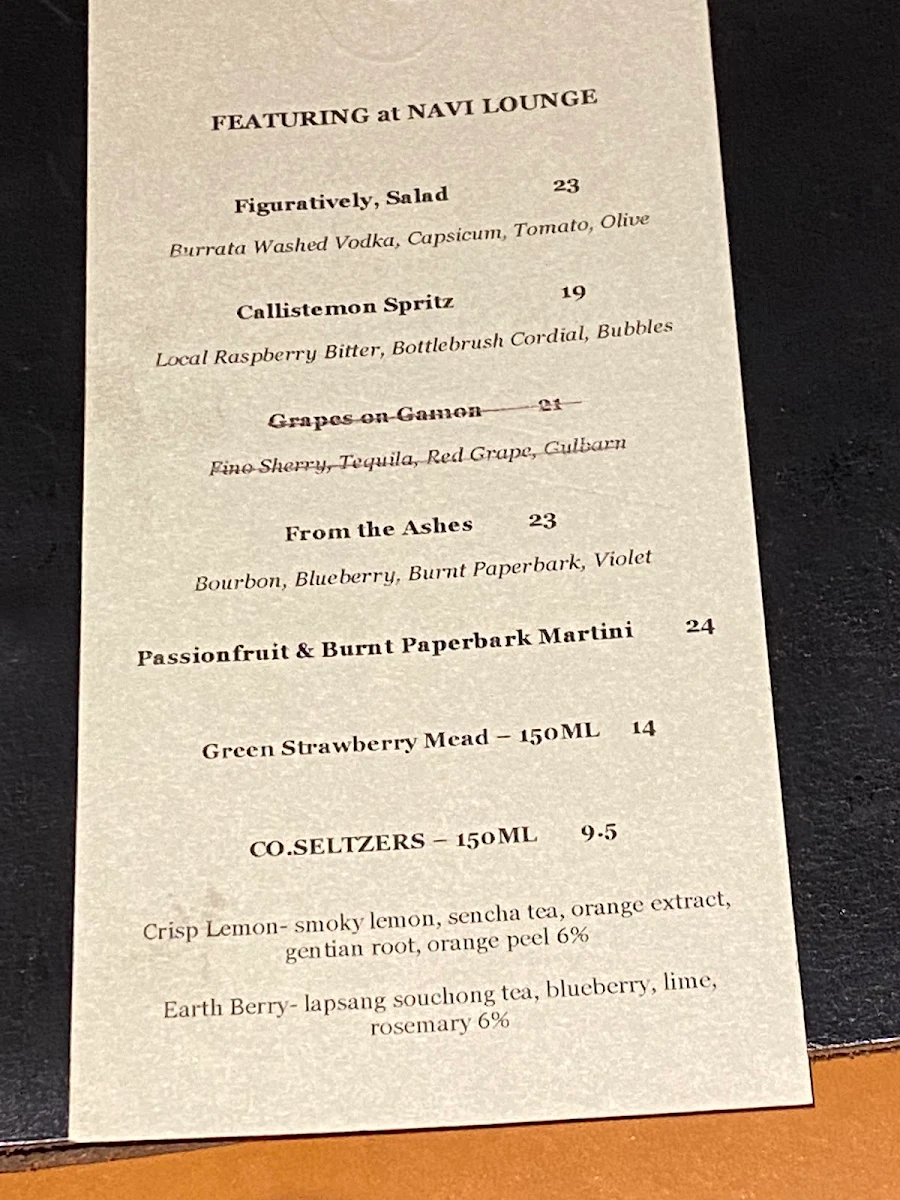 Menu, Navi