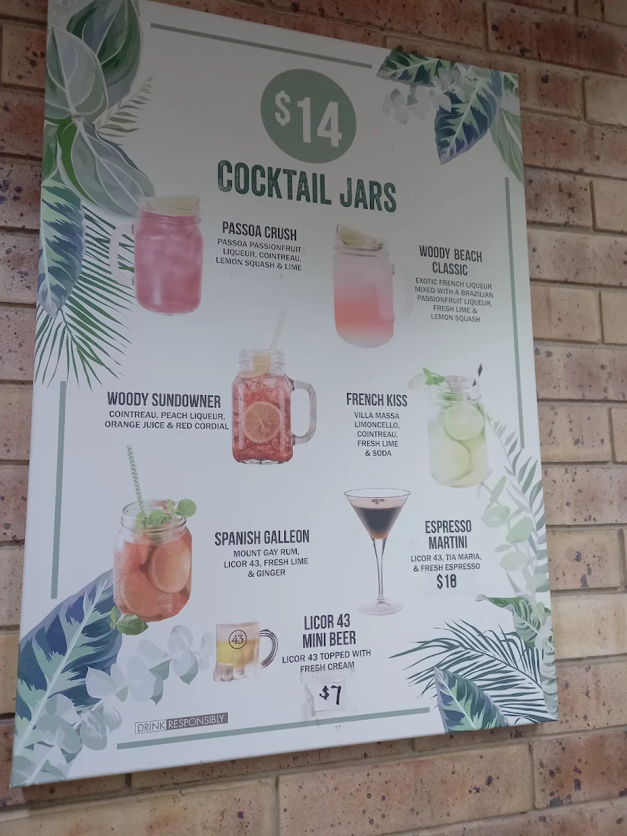Menu, Woodgate Beach Hotel