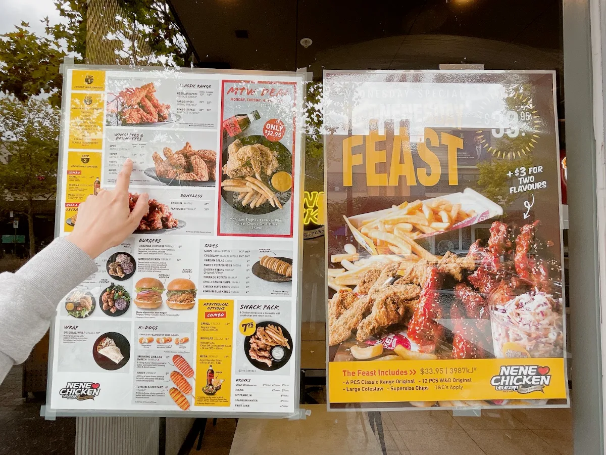 Menu, Nene Chicken Point Cook