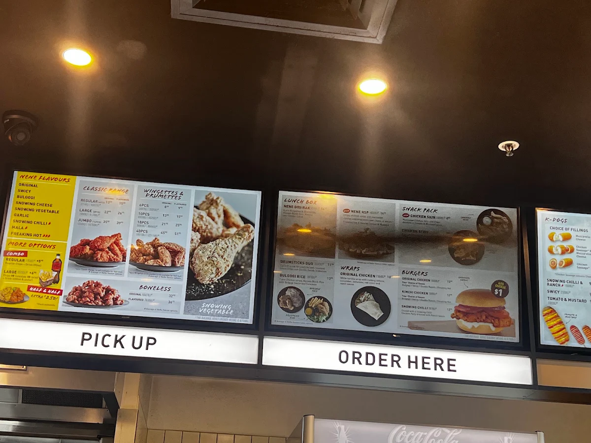 Menu, Nene Chicken Point Cook